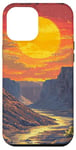 Coque pour iPhone 12 Pro Max Grand Canyon At Dawn Vintage Paysage graphique