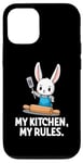 Coque pour iPhone 12/12 Pro Rabbit Chef My Kitchen My Rules Cooking Lovers