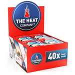 THE HEAT COMPANY Foot Warmer - 40 Pairs - EXTRA WARM - Adhesive - Foot Warmers - 8 Hours Warm Feet - Instant Heat - Air Activated - Purely Natural