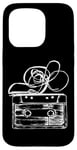 Coque pour iPhone 15 Pro Love Retro Mixtape 80's Blank Cassette Tape Shirt Cadeaux