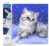 Kit de Peinture au Diamant, Chaton dans la Neige