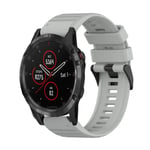 Garmin Fenix ​​​​5 Plus Silikon klokkerem, 22 mm - Grå