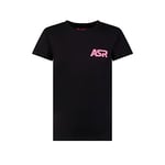 GIL ASR Women's T-Shirt, Black and Fluo Pink, Extra Large, Black and Pink Fluo, XL