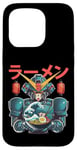 Coque pour iPhone 15 Pro Ramen japonais Mecha Robot Géant La Grande Vague Anime