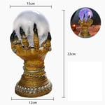 Witch Crystal Ball Halloween-sisustus Hehkuva kristallipallo Plasmapallo Deluxe Magic Skull Sormipallo Pelottava ennustava pallo