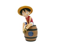 TEKNOFUN - Licence Officiel One Piece - Réveil Luffy tonneau OP Réveil avec Figurine pour Enfant à Collectionner - 811644