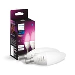 Philips Hue 5.3W B39 E14 Colour Smart LED 2-Pack Bulbs