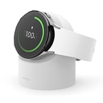 elago GWT2 Support de Chargeur Compatible avec Samsung Galaxy Watch 7/Ultra, 6/6 Classic, 5/5 Pro [40/43/44/45/47mm], Mode Nuit, Gestion des Câbles [Câble Non Inclus] (Blanc)