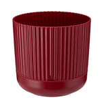 VERDENIA Nostalgia Pot de Fleurs léger pour Balcon - Pot décoratif pour Plantes d'intérieur et d'extérieur - en Plastique - Plusieurs Couleurs - Rouge Bordeaux - 18 x 18 x 17 cm