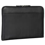 STILORD 'Troy' Housse en Cuir Ordinateur 13 Pouces Pochette pour MacBook et Laptop 13,3 Pouces Vintage Organiseur de Documents Dossiers Conférencier, Couleur:Noir