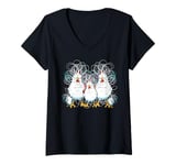 Womens Funny Chicken Art Crazy Chicken Family Chicken Lover Farmer V-Neck T-Shirt