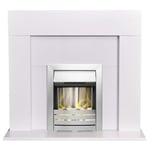 Adam Miami Electric Fire Suite with Helios Inset - White