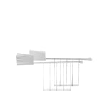 Alessi Plissé MDL08RA W - Set de Deux Pinces Pour Grille-Pain Design, en Acier et Résine Thermoplastique, Blanc