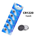 CR1220 5-pack Lithium batterier CR 1220 3V batteri