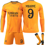 Real Madrid Borta Fotbollströja Barn & Vuxen Långärmad 2024-2025 Nr 9 Mbappe 24-25 away Long sleeve 20