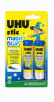 Bâton de colle UHU Stic Magic 2x8,2 g en tube