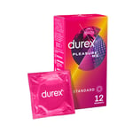 Durex Préservatifs Pleasure Me - 12 Préservatifs Perlés et Nervurés