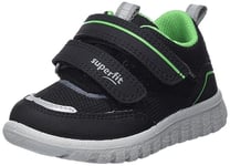 Superfit Sport7 Mini Sneaker, Black Green 0020, 1 UK