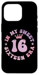 iPhone 16 Pro In My Sweet Sixteen Era 16th Birthday Groovy Retro 16th Case