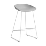 HAY About a Stool 38 Low barstol 2.0 Concrete grey-vitt stålstativ