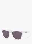 Oakley OO9444 Women's Frogskins 35th Anniversary D-Frame Sunglasses, Polished White/Grey