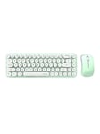 Mofii Wireless keyboard + mouse set Bean 2.4G (White-Green) - Tastatur & Mus sæt - Grøn