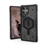 UAG Pathfinder Clear Magnet - beskyttelsesdeksel for Samsung Galaxy S24 Ultra 5G med innebygd magnetisk modul (aske)