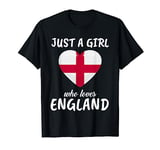 Just A Girl Who Loves England Englishwoman Gift England T-Shirt
