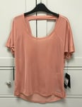 NIKE miller RUNNING TOP SIZE S 8 10 peach pink BNWT AJ8141-605 short sleeve