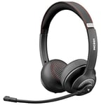 Bluestork MC 401 Casque Micro PC Filaire USB/3,5 mm, Son Stéréo, Microphone Rotatif Antibruit, Ultra Confort, Contrôle du Volume - Casque Professionnel Léger Idéal Télétravail (Bluetooth)