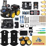 Smart Robot Car Kit Compatible with Arduino IDE with UNO R3 Board, Robot Toys fo