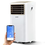 Comfee Climatiseur Mobile 9000 BTU/h 2,6kW, Climatisation mobile connecté 3-EN-1, APP Control, Follow me, Minuterie, Mode nuit, Pour pièces de 33㎡/88m³, Easy Cool 2.9, EER A, R290 avec télécommande