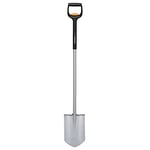 Fiskars Bêche Télescopique pour Sols durs et caillouteux, Pointue, longueur : 111 - 130 cm, Lame renforcée en Acier au bore, Noir/orange, Xact, 1066732