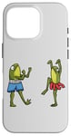 Coque pour iPhone 16 Pro Duo grenouille avec poses idiotes, grenouille amusante