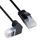 Câble Ethernet ultra fin Cat6 RJ45 coudé vers droit UTP Câble patch 90° Cat6a LAN pour ordinateur portable, routeur, TV Box (1 m).[G209]