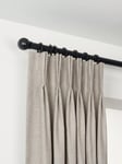 John Lewis Select Curtain Pole with Rings and Ball Finial, Wall Fix, Dia.25mm