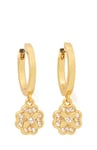 Kate Spade New York Huggie Drop Earrings, Clear/Gold