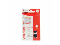 Velcro Stick On - Självhäftande Hook-And-Loop-Fästanordning - 1,6 Cm Diameter - Svart (Paket Om 16)