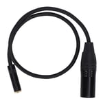 3,5 mm Hona till XLR Hane Kabel Förhindra Störningar Ljudlös 3-polig Stereo XLR Adapterkabel för Mixer Mikrofon 50 cm