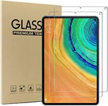 Brifu Protecteur d'écran pour Huawei MatePad Pro 10.8 Tablet, Protecteur d'écran en Verre, Dureté 9H, Anti-Rayures, Anti-Huile, Anti-Bulles, Bord Rond 2.5D, [3 pièces]