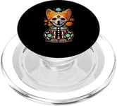 Os de corgi mexicain Sugar Skull, Halloween, jour de la mort d'un chien PopSockets PopGrip pour MagSafe