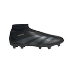 adidas Unisex Predator League Laceless Football Boots Firm Ground Shoes, Core Black/Carbon/Gold Metallic, 6 UK