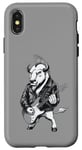 Coque pour iPhone X/XS Heavy Metal Bison Hard Rock Buffalo Electric Guitar