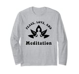 Meditation and Yoga New Age Retro Groovy Meditate Trendy Long Sleeve T-Shirt