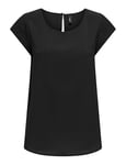 ONLY Onlnova Life Elite S/S Top Solid Haut, Noir, 38 Femme