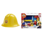 Fireman Sam Helmet with Sound, preschool toy, firefighter dress up, interactive toy, speech and sound effects, gift for 3-6 year old & Fireman Sam Helmet with Sound, preschool toy