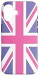 iPhone 16 Purple and Pink, United Kingdom The Union Jack Flag Case