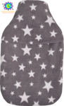 Stars Grey 2 Litre Hot Water Bottle and Cover