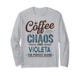 VIOLETA Personalized Cute Coffee Girls VIOLETA Name Long Sleeve T-Shirt