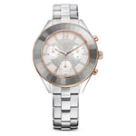 Swarovski Montre Octea Lux Sport, Bracelet En Métal, Blanc, Acier Inoxydable